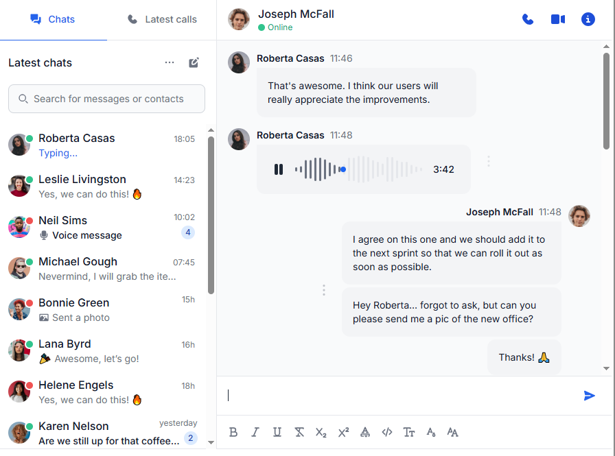 Permita que sua equipe faça perguntas ao CRM como conversam com um colega
