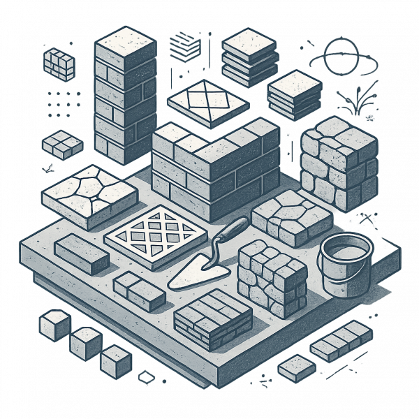 Materiais de construção decorativos