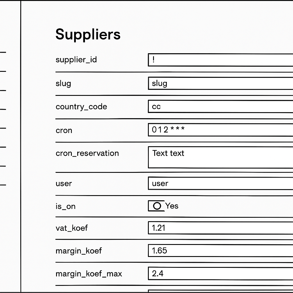 Lista de Fornecedores