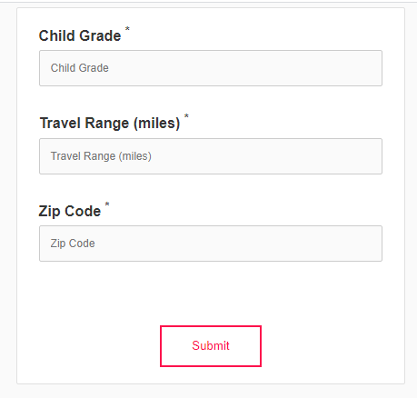 Campo de entrada de formulário de front-end personalizado para capturar o nível de série da criança, parte do formulário incorporado no SquareSpace.